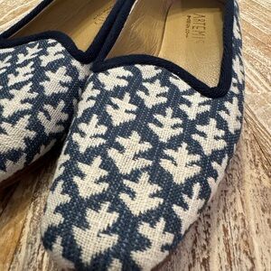 Artemis Design Co. Navy and White Patterned Flats